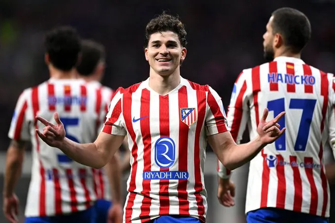 爱游戏官网-9球4助攻，阿尔瓦雷斯本赛季欧冠已经参与13球